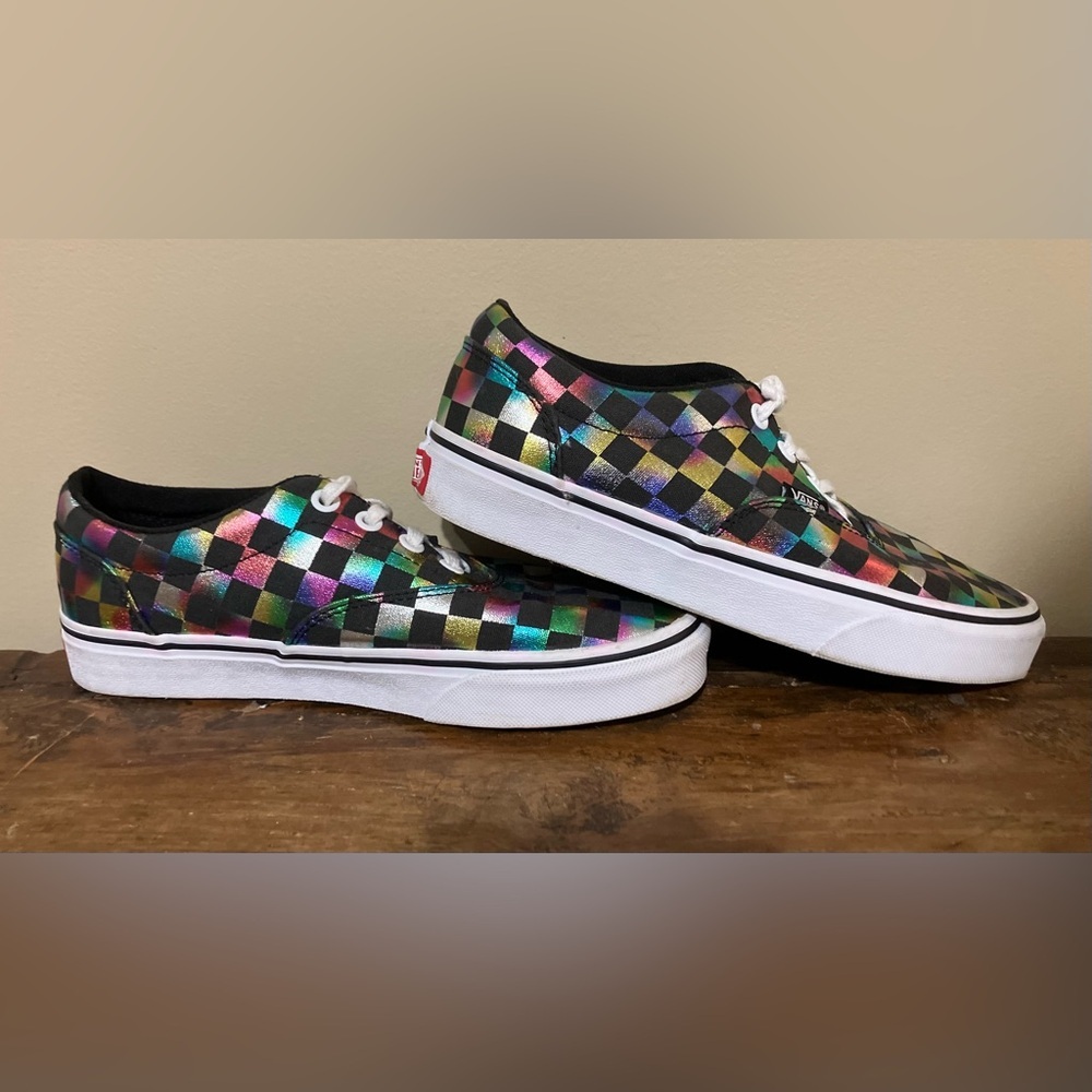Vans Authentic Multi-Color Checkerboard Sneakers - Women's - Picture 4 of 8